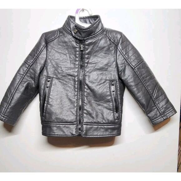 Urban Republic Toddler Boys Faux Leather Moto Jacket Black Size 3T NEW W/O Tags - Picture 1 of 11